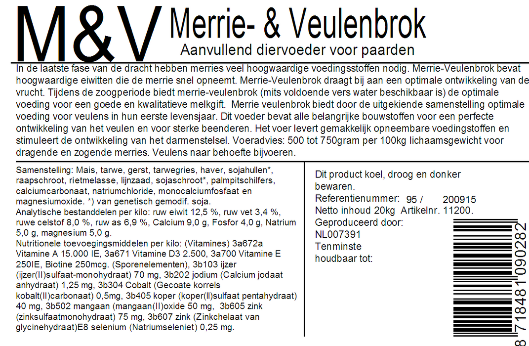Merrie- & Veulenbrok 20kg