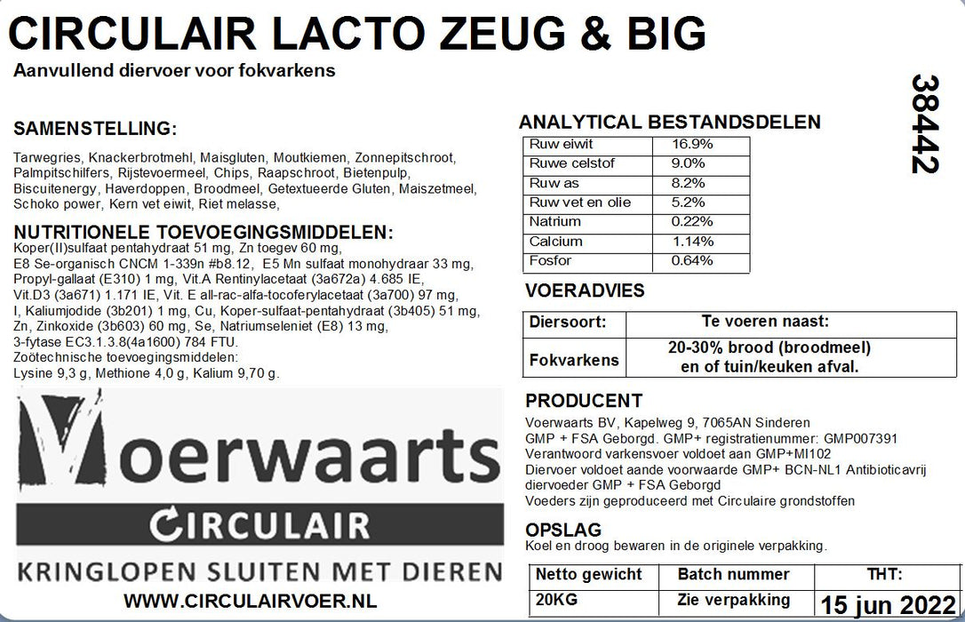 Circulair Lacto Zeug & Big 10mm - 20kg